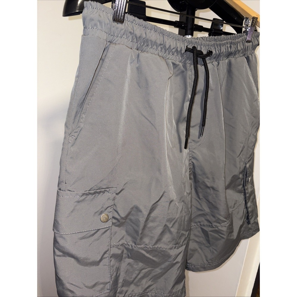 Southpole Men's Quick Dry Water Resistant Cargo Shorts, Moisture Wick, Gray XL - Picture 2 of 8